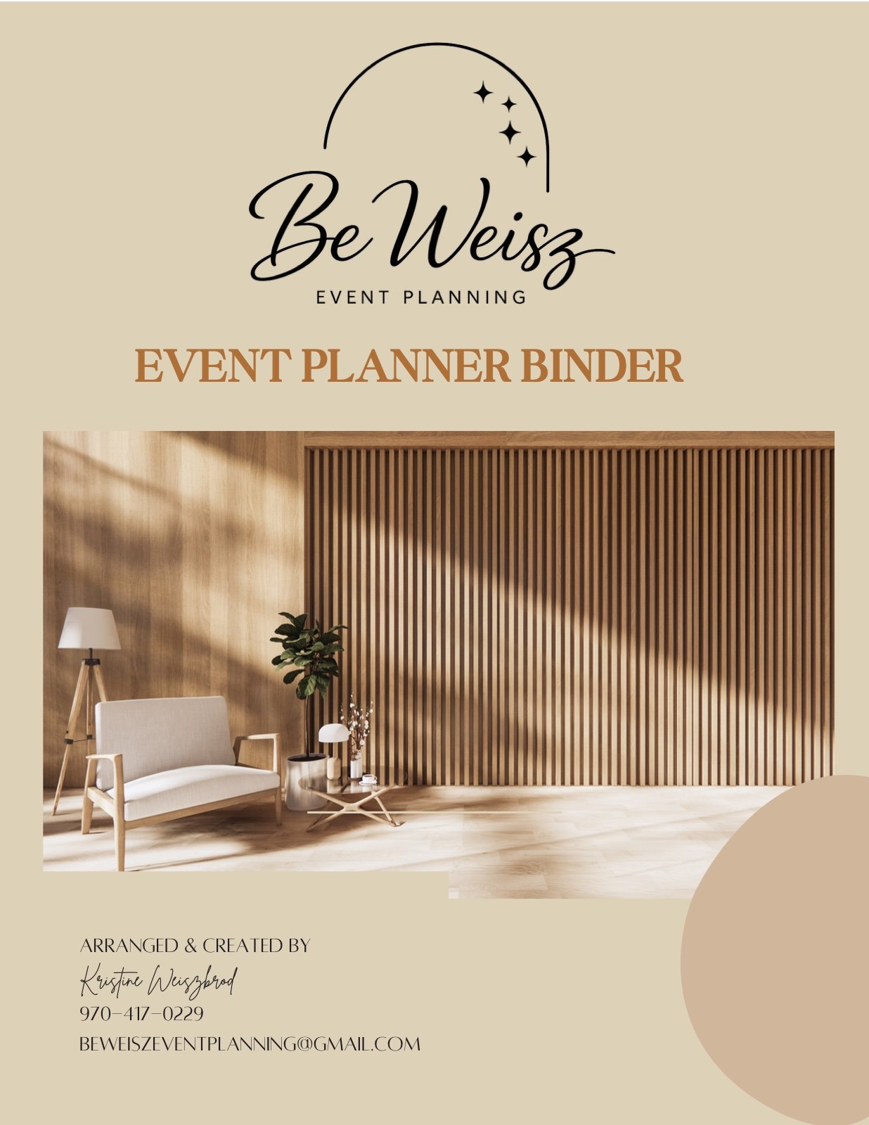 Be Weisz Event Planner Binder cover
